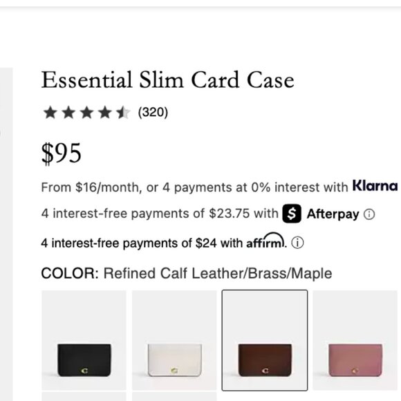 Coach Essential Slim Card Case. Olive. Fast shipping. Great condition. - Picture 5 of 6